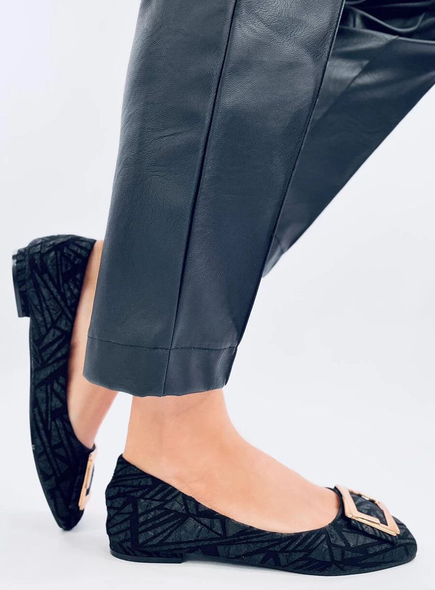 Baleriny z klamerką ELLS BLACK - obrazek 3