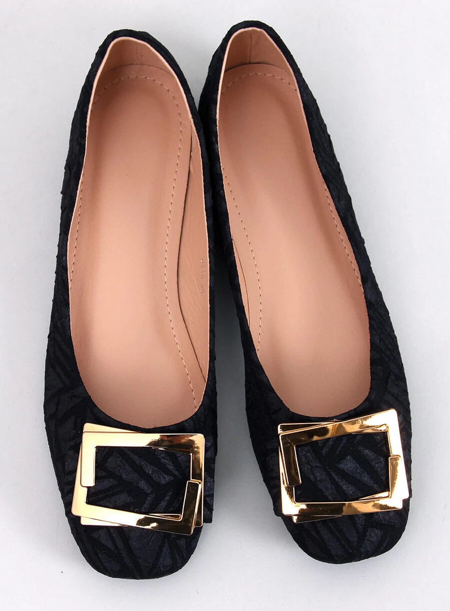 Baleriny z klamerką ELLS BLACK - obrazek 2