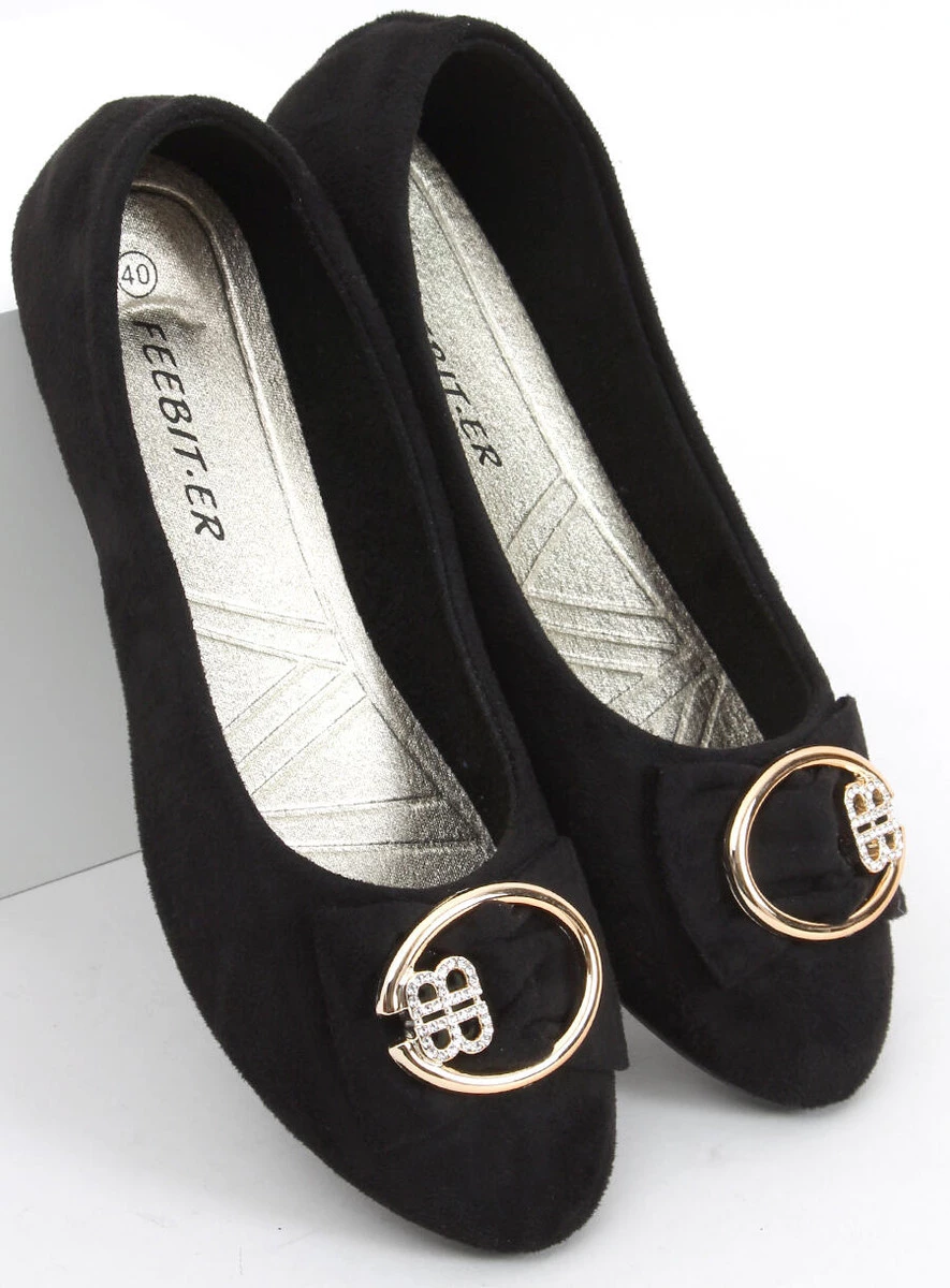 Baleriny damskie GAURI BLACK - obrazek 3