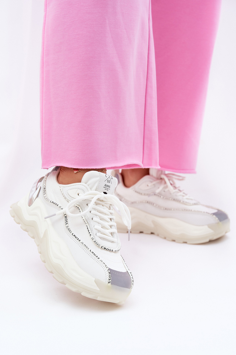 Damskie Sportowe Buty Cross Jeans II2R4017C Białe