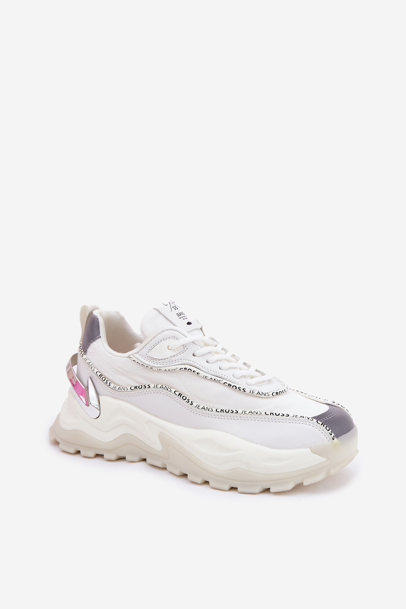 Damskie Sportowe Buty Cross Jeans II2R4017C Białe - obrazek 3