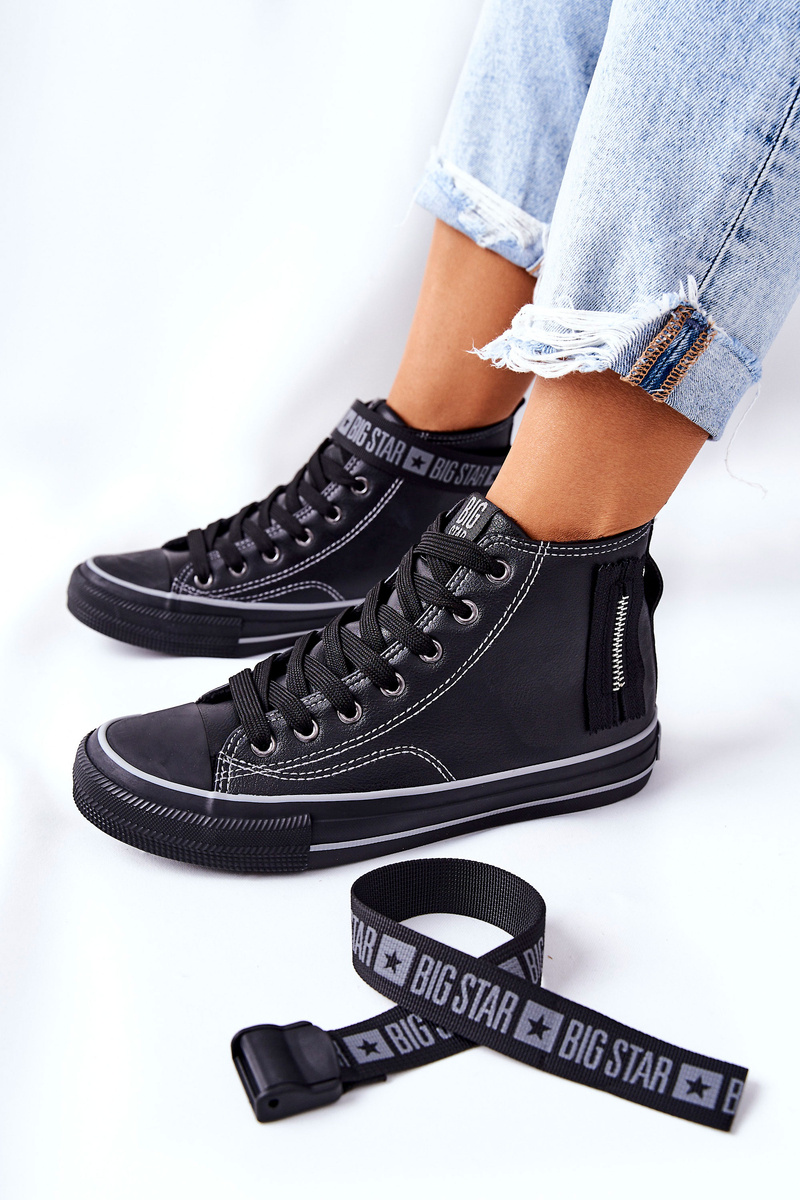 Wysokie Ocieplane Trampki Big Star GG274026 Czarne - obrazek 5