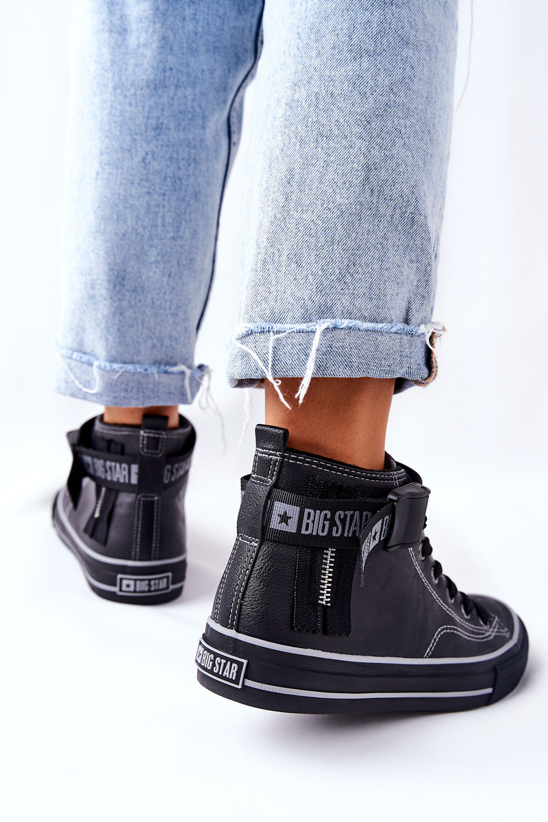 Wysokie Ocieplane Trampki Big Star GG274026 Czarne - obrazek 6