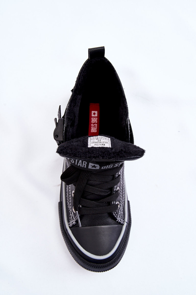 Wysokie Ocieplane Trampki Big Star GG274026 Czarne - obrazek 8