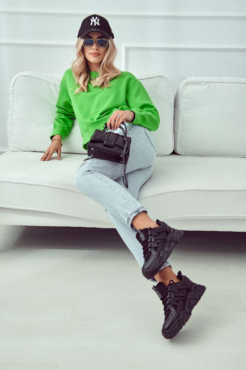 Damskie Sportowe Buty Sneakersy Czarne Daren - obrazek 2