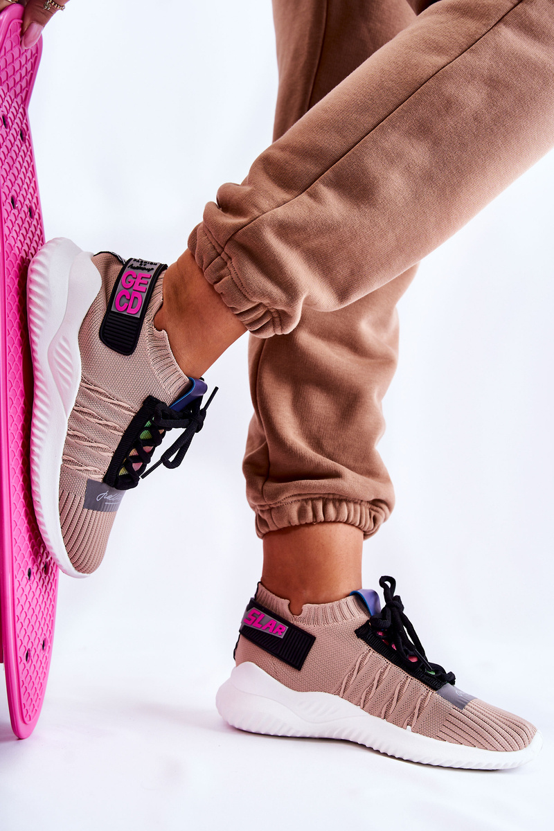 Damskie Wsuwane Sportowe Buty Sneakersy Beżowe Klayra - obrazek 7