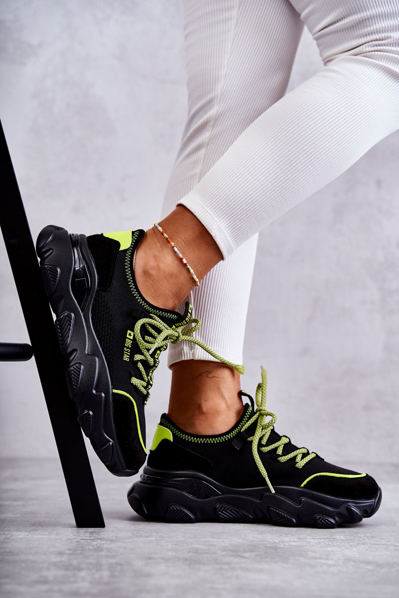 Damskie Sneakersy Memory Foam System Big Star KK274028 Czarne - obrazek 2