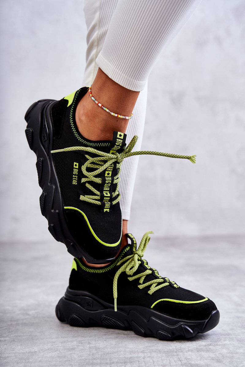 Damskie Sneakersy Memory Foam System Big Star KK274028 Czarne - obrazek 6