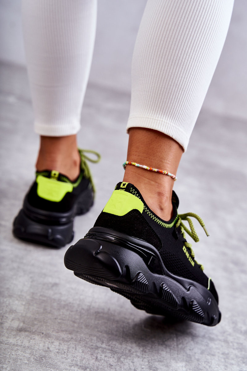 Damskie Sneakersy Memory Foam System Big Star KK274028 Czarne - obrazek 7