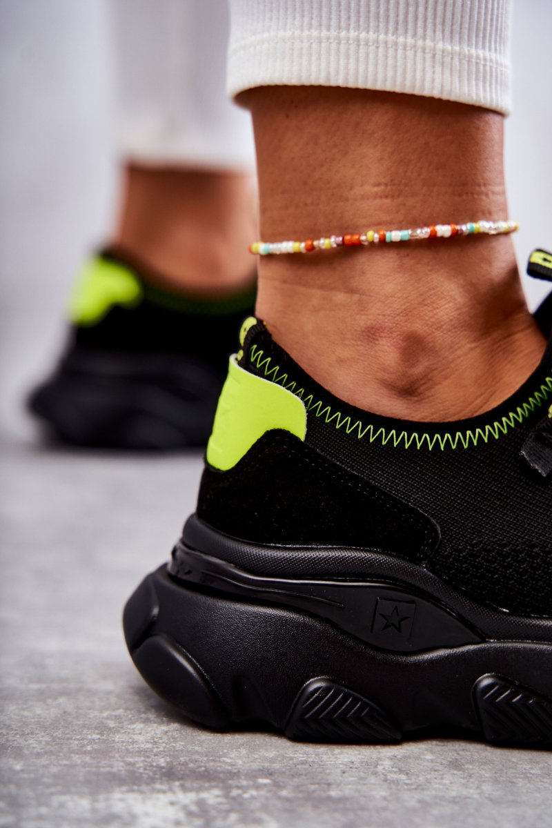 Damskie Sneakersy Memory Foam System Big Star KK274028 Czarne - obrazek 8