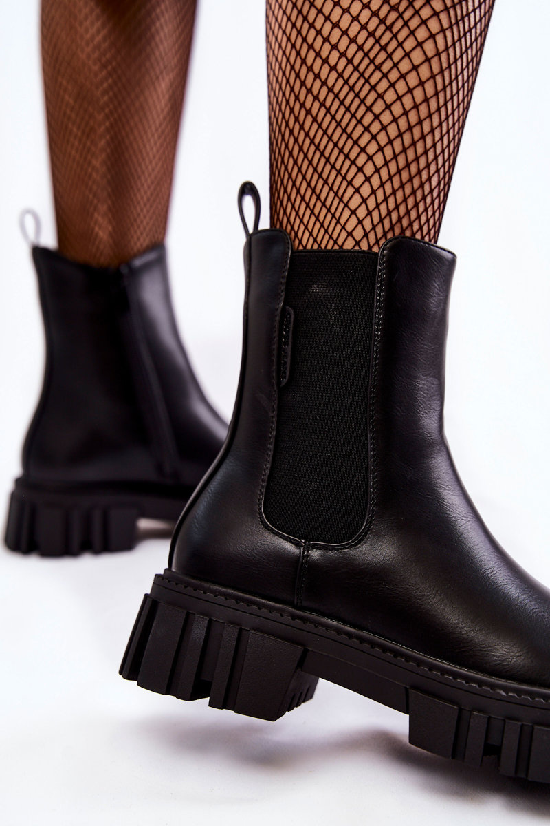 Botki Workery Cross Jeans KK2R4069C Czarne - obrazek 6