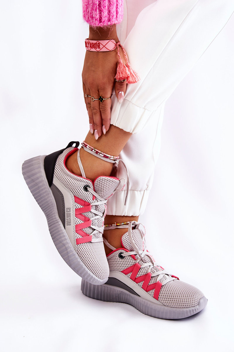 Damskie Buty Sportowe Sneakersy Big Star KK274060 Szare - obrazek 5