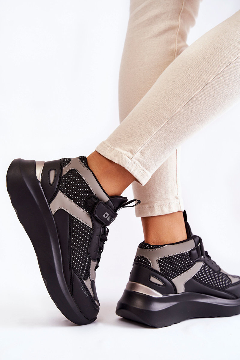 Damskie Buty Sportowe Memory Foam System Big Star KK274403 Czarne - obrazek 7