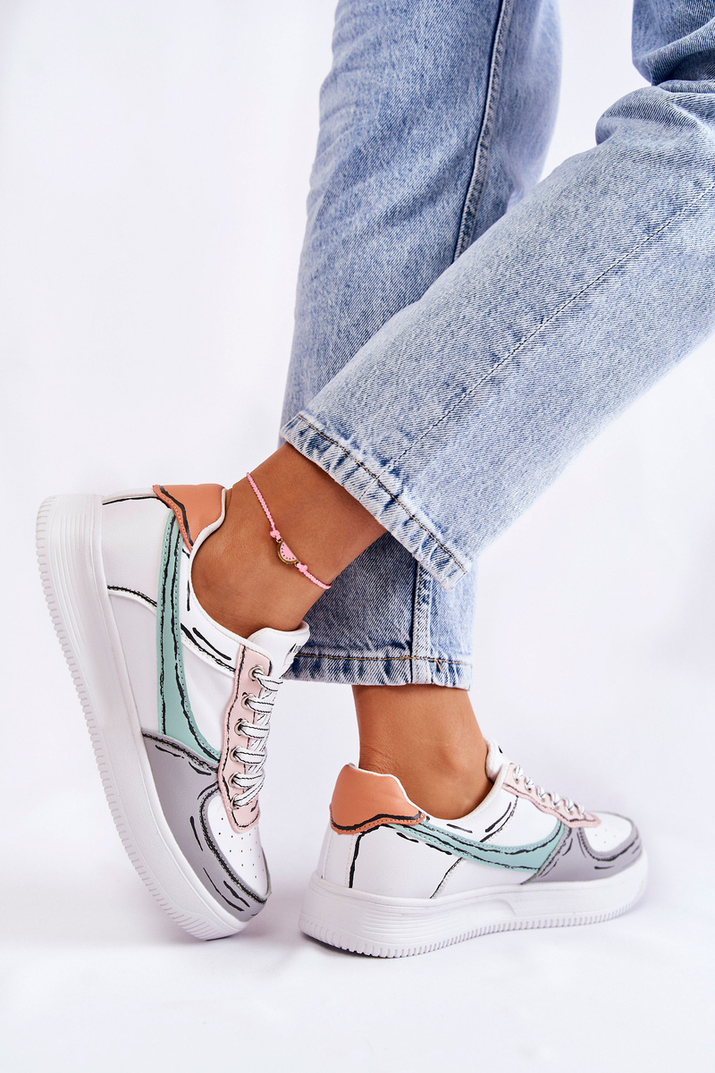 Damskie Niskie Buty Sportowe Multikolor Solveig - obrazek 5