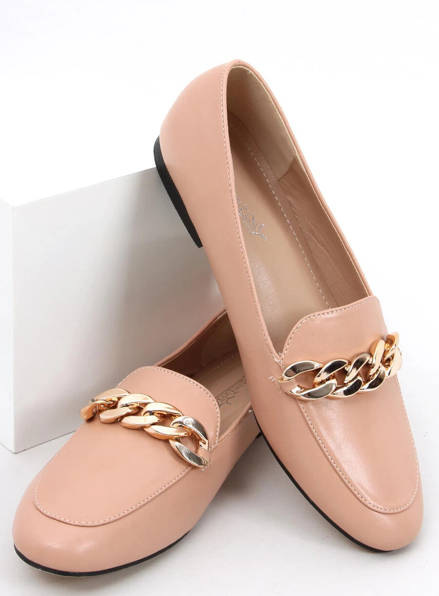 Mokasyny z łańcuchem ADDISON NUDE - obrazek 4