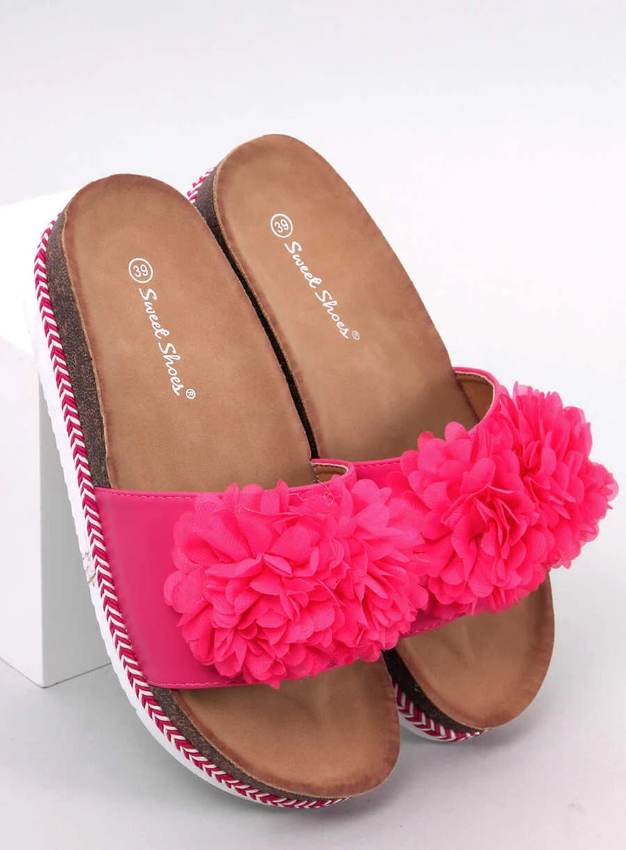 Klapki z kwiatami SOUTH FUKSJA PEACH - obrazek 6