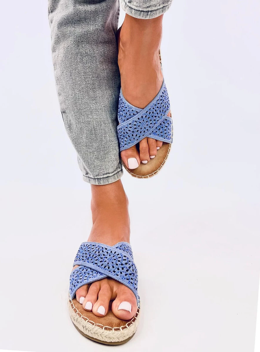 Klapki damskie espadryle BAKOU BLUE - obrazek 6