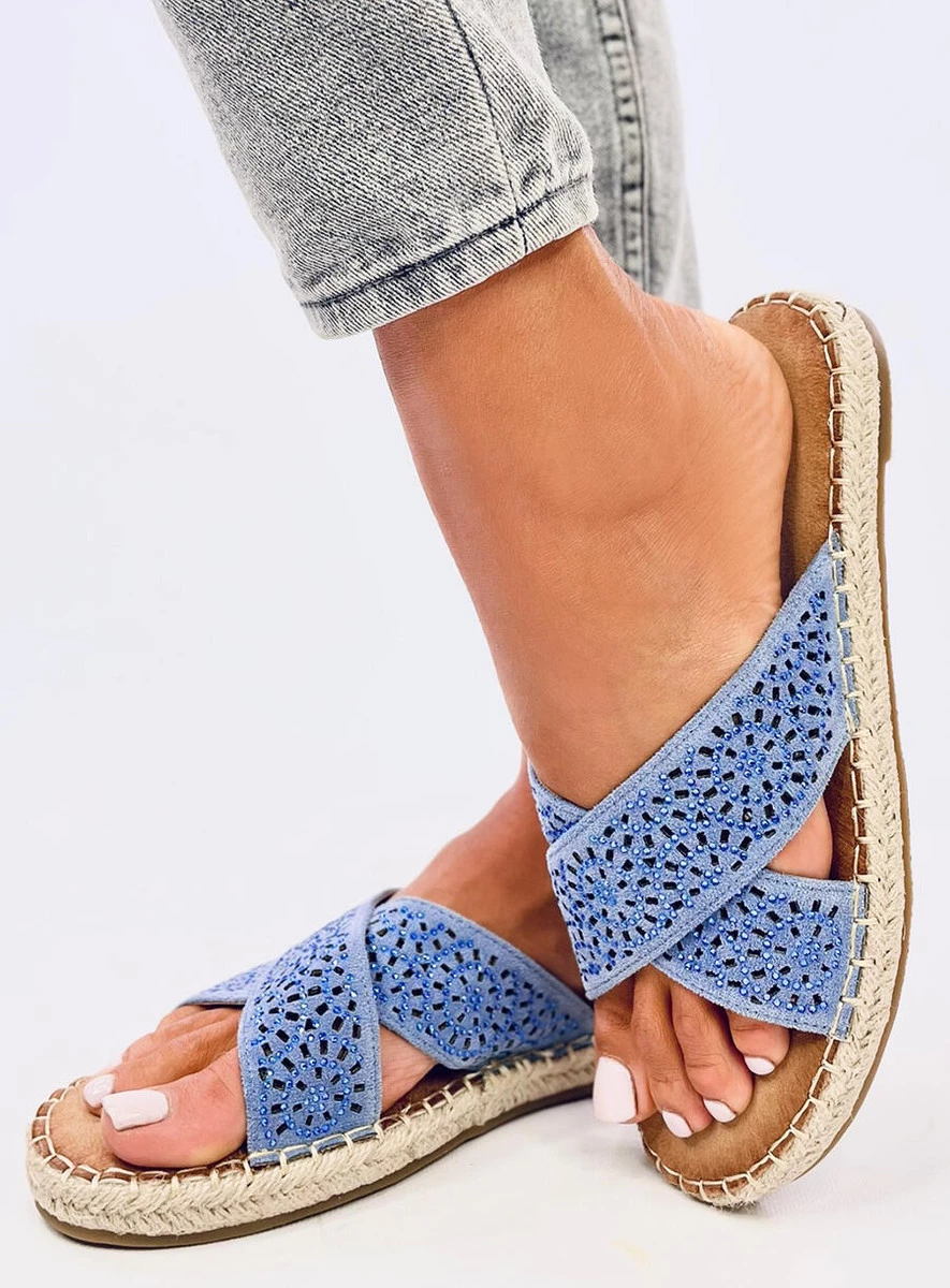 Klapki damskie espadryle BAKOU BLUE - obrazek 3