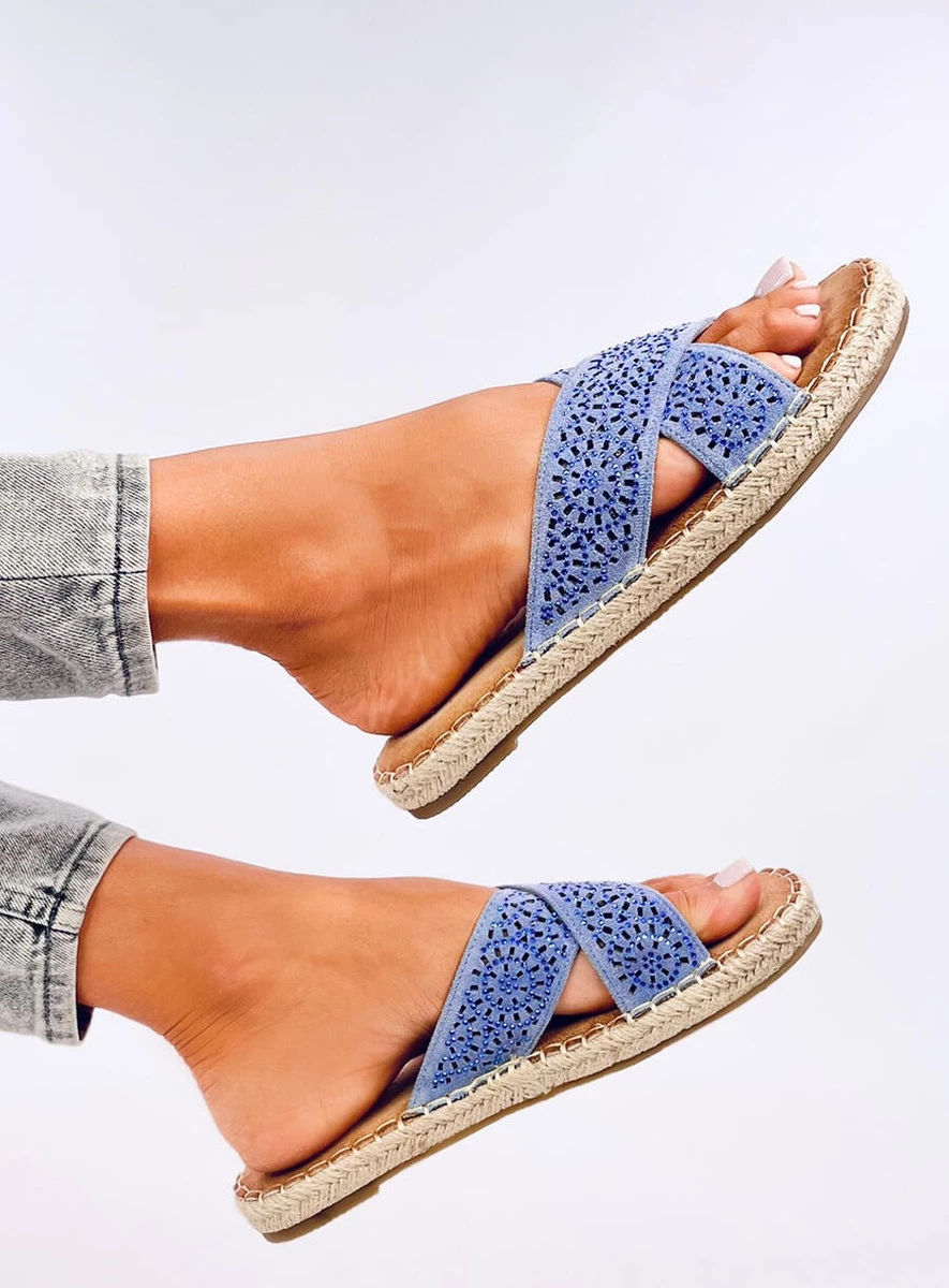 Klapki damskie espadryle BAKOU BLUE - obrazek 2
