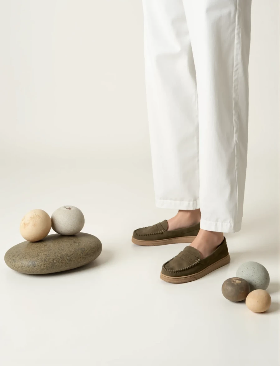 Damskie Mokasyny - Zamszowe Martina GREEN - obrazek 2