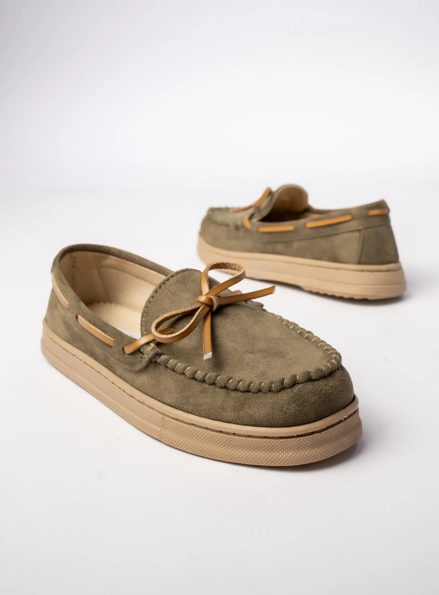 Damskie Mokasyny - Zielone, Zamszowe Lucia GREEN - obrazek 6