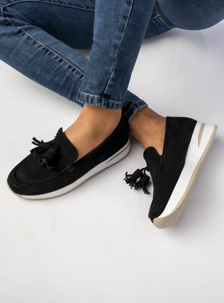 Damskie Mokasyny - Czarne LIVIA BLACK - obrazek 3