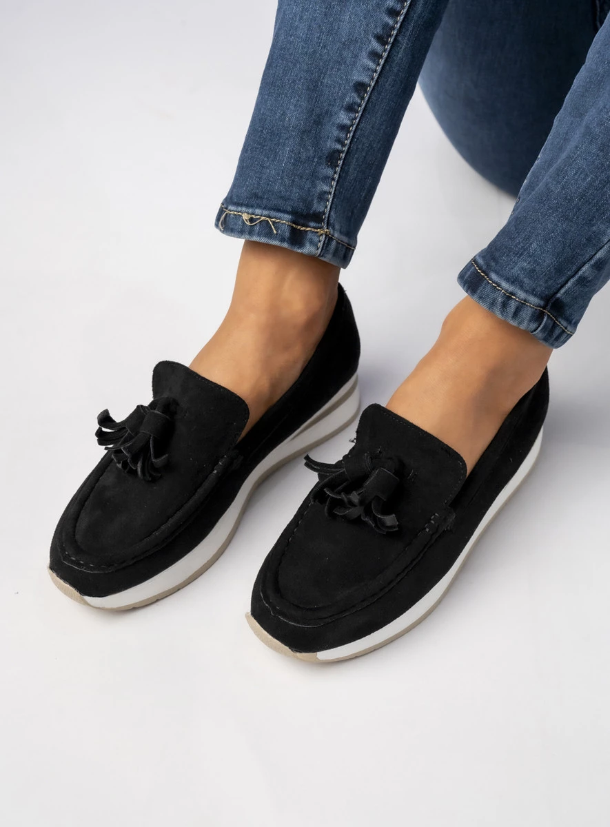 Damskie Mokasyny - Czarne LIVIA BLACK