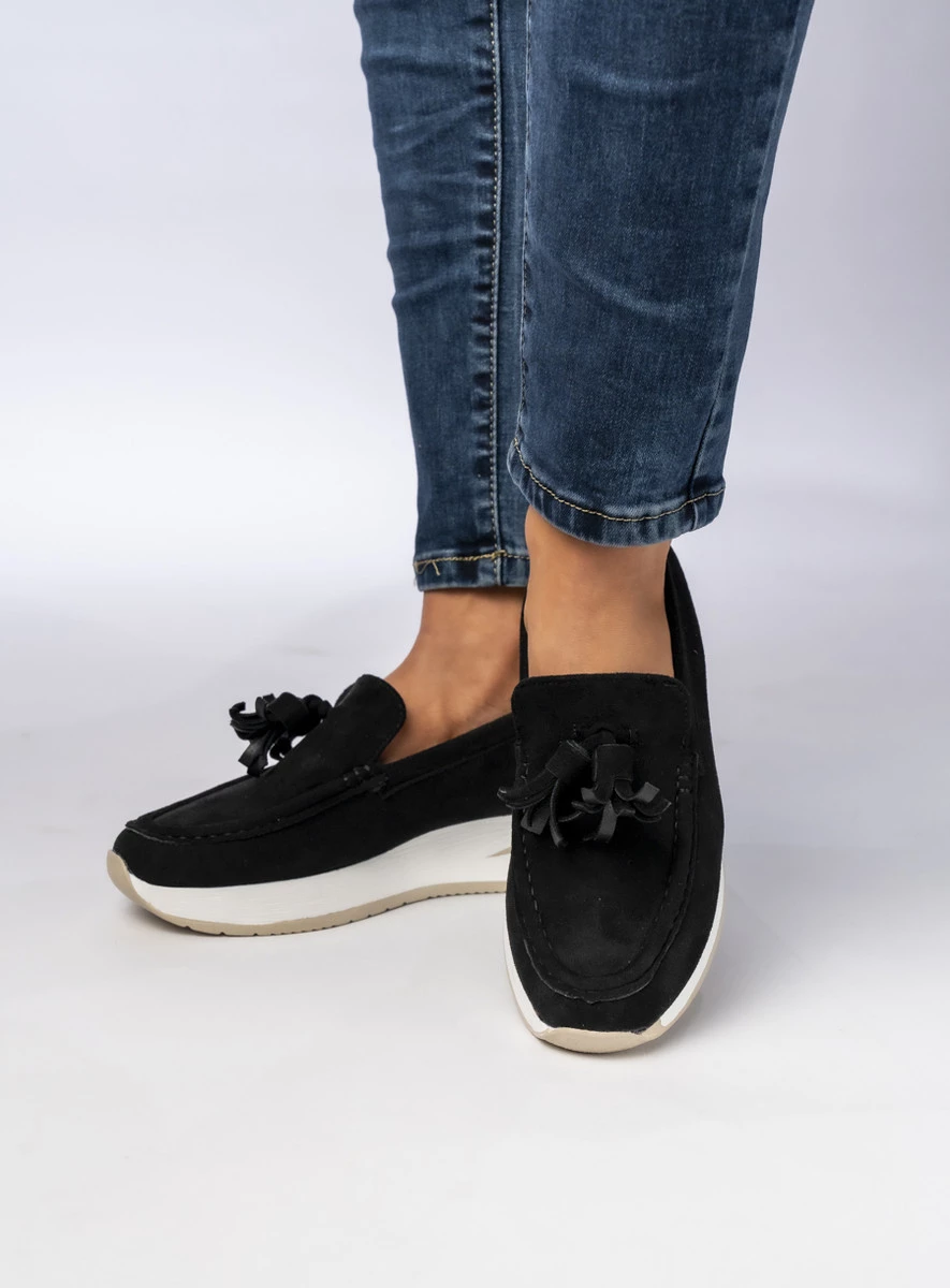 Damskie Mokasyny - Czarne LIVIA BLACK - obrazek 2