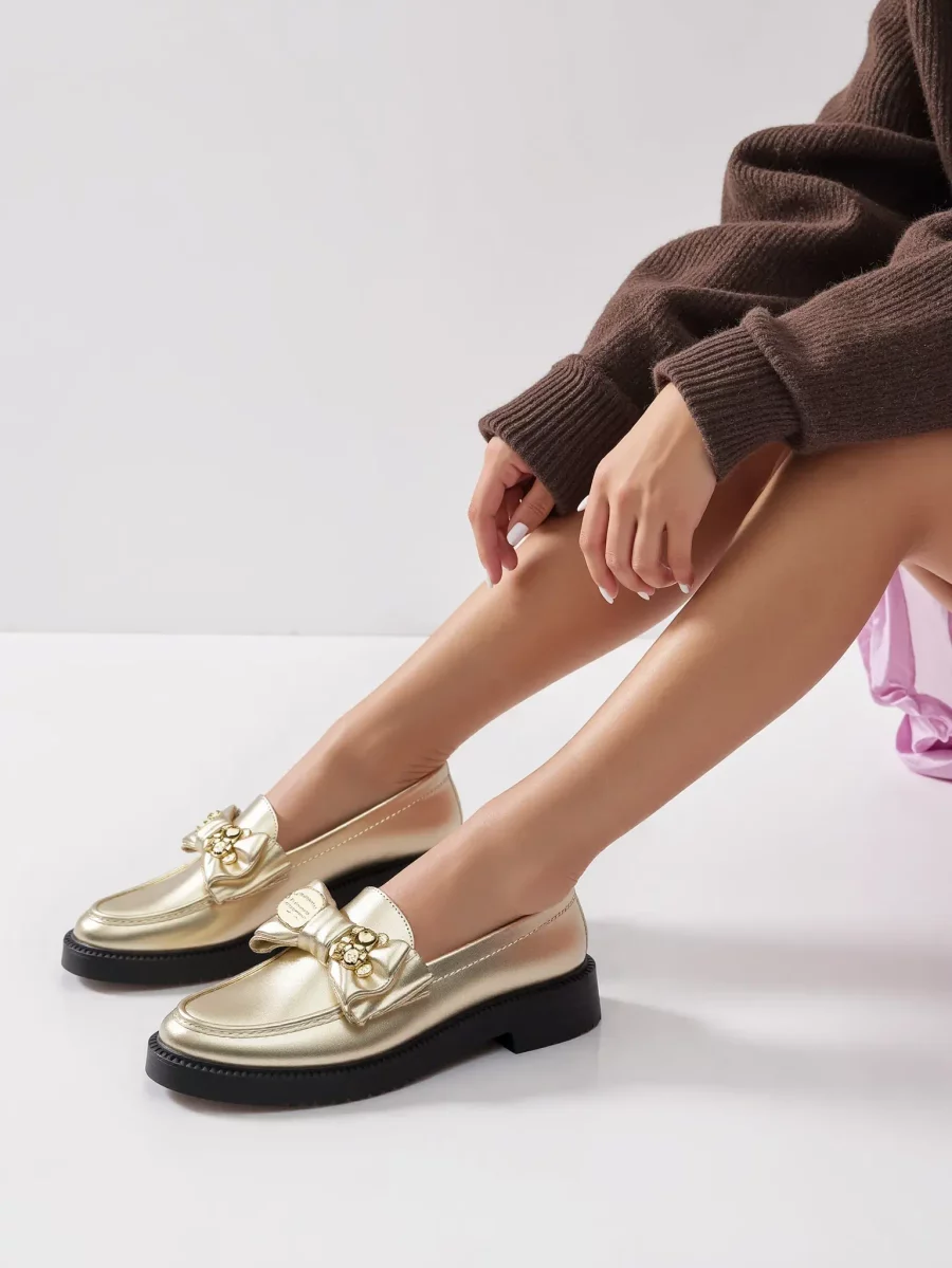 Damskie Mokasyny ELYDA GOLD - obrazek 3