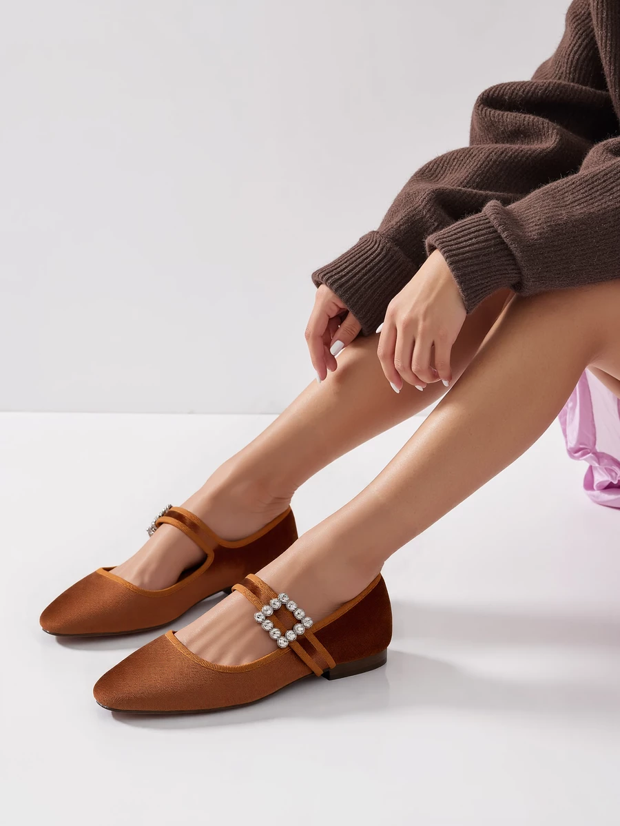 Damskie Baleriny FINDLAY - CAMEL - obrazek 3