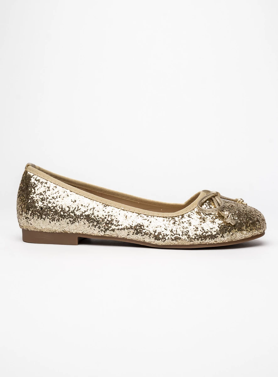 Damskie Baleriny ELVINA - GOLD - obrazek 5