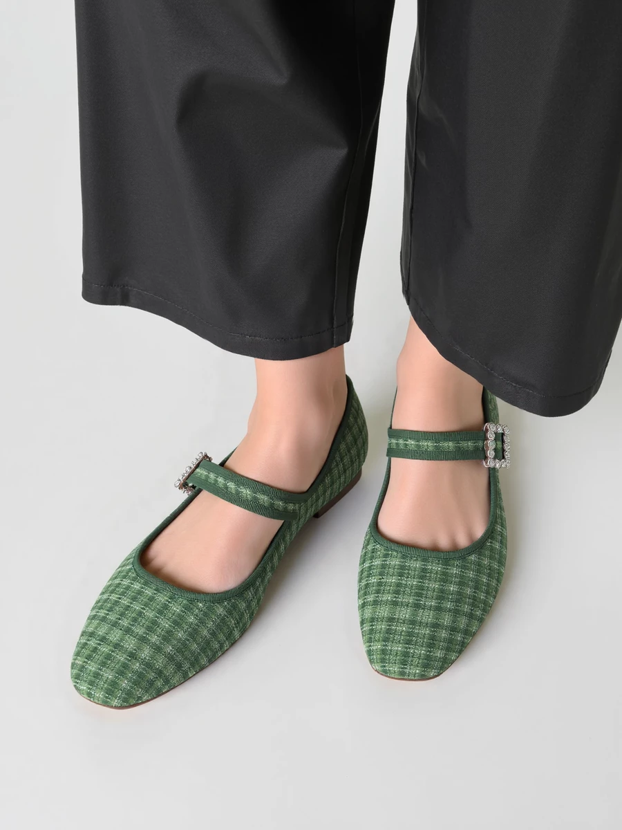 Damskie Baleriny ELIORA - GREEN