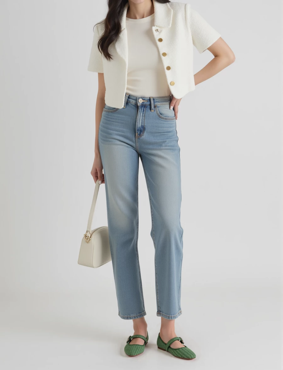 Damskie Baleriny ELIORA - GREEN - obrazek 4