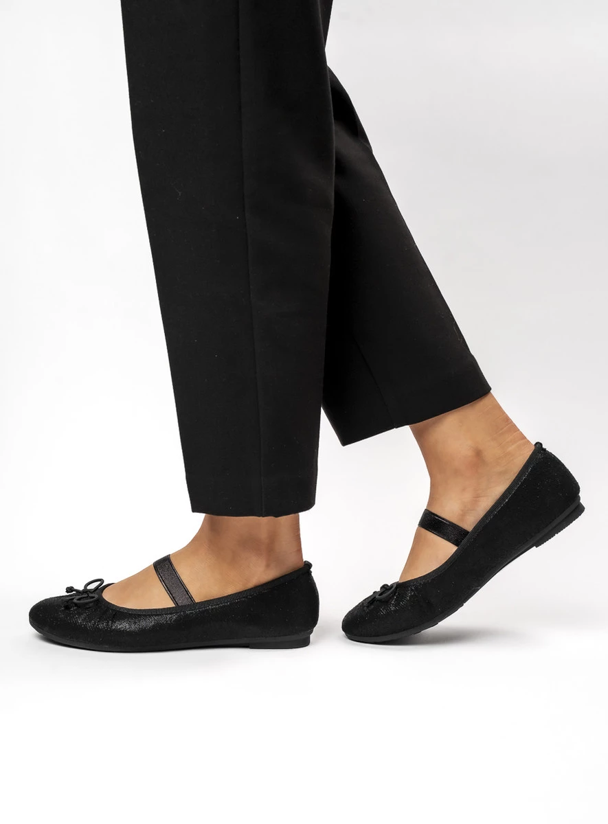 Damskie Baleriny LUSIA - BLACK - obrazek 3