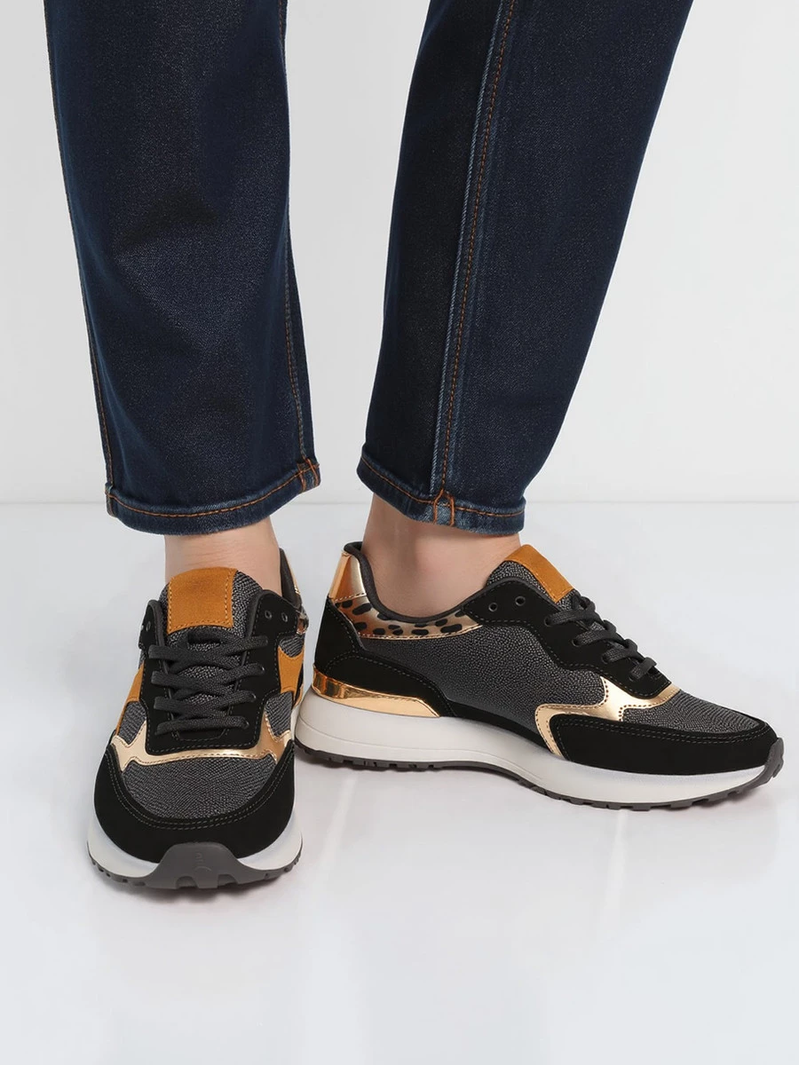 Damskie Sneakersy VELORE - Black & Gold