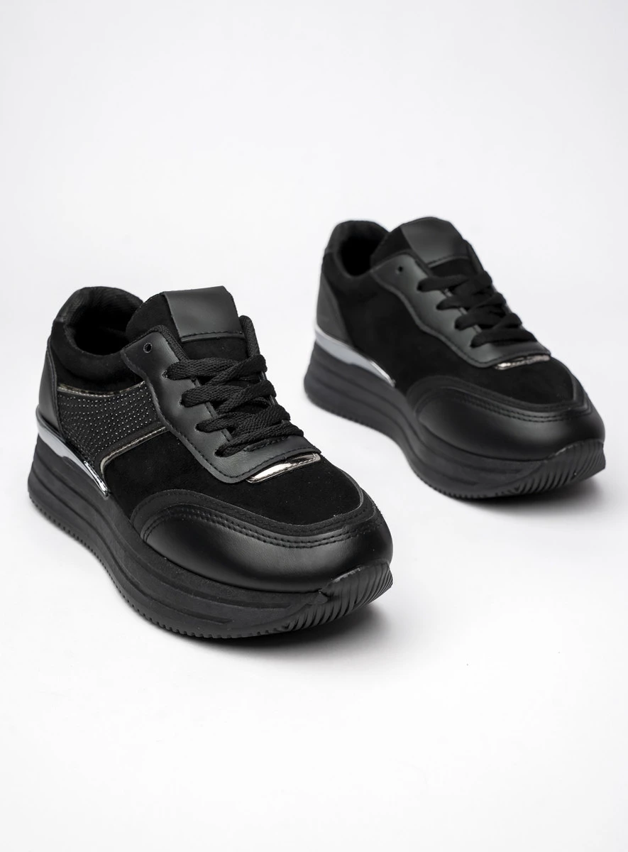Damskie Sneakersy VELMIA BLACK - obrazek 2
