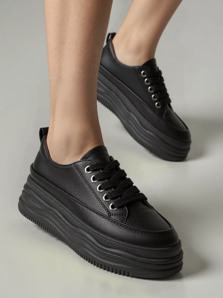 Damskie Sneakersy PLATFORMIA - Black