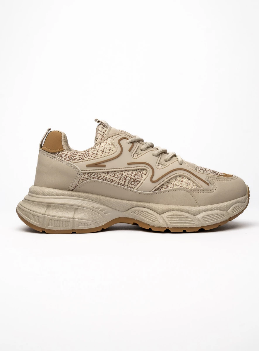 Damskie Sneakersy STELLAR - Beige - obrazek 5