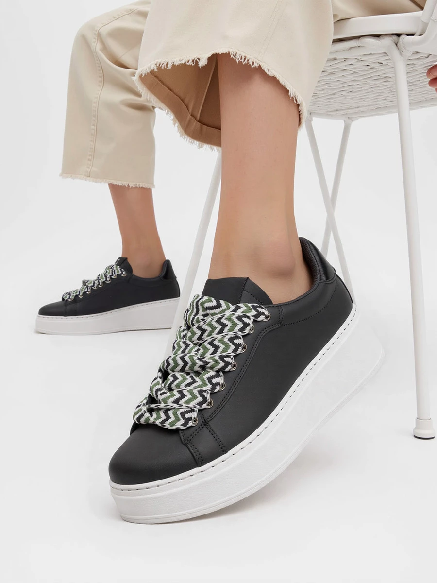 Damskie Sneakersy ZARAX - Black - obrazek 3