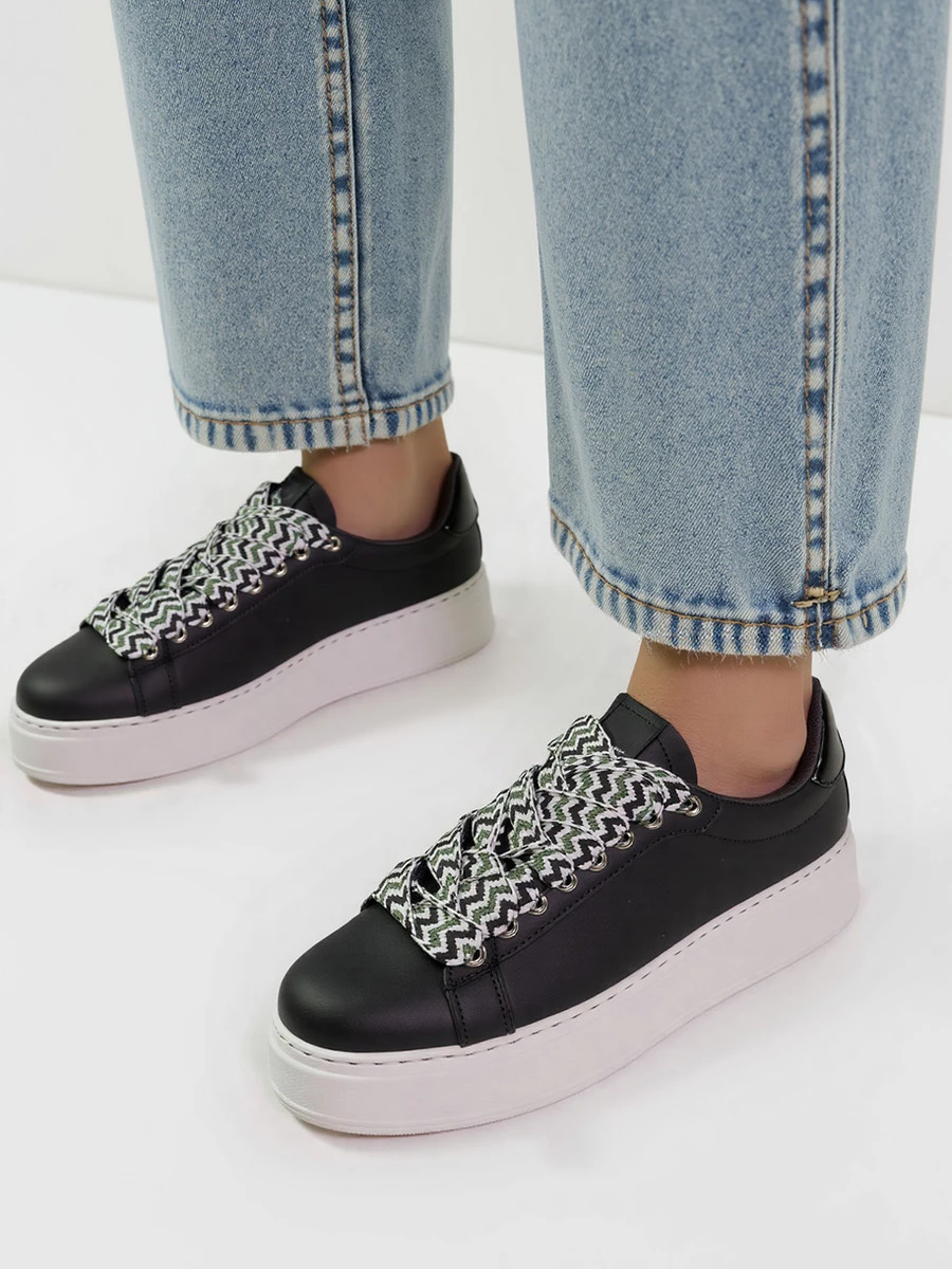 Damskie Sneakersy ZARAX - Black - obrazek 2