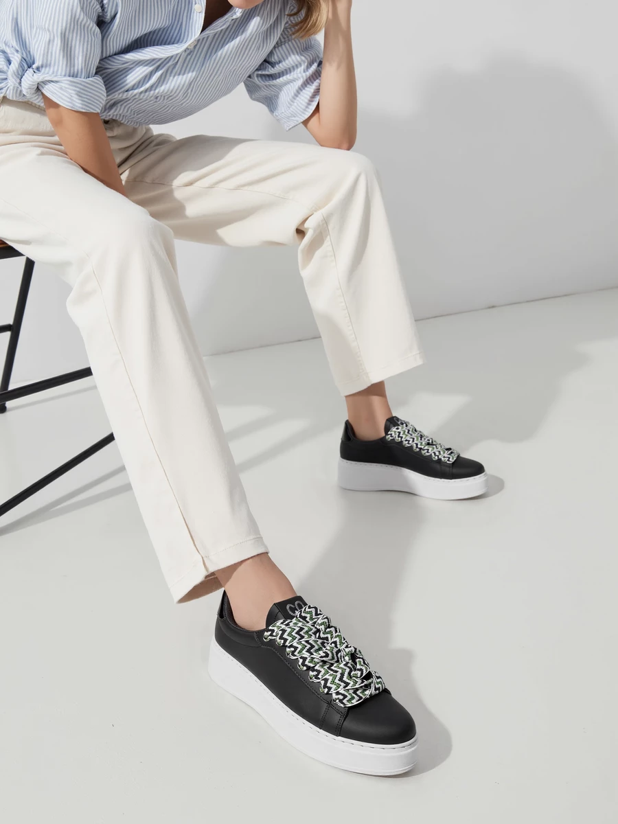 Damskie Sneakersy ZARAX - Black - obrazek 4