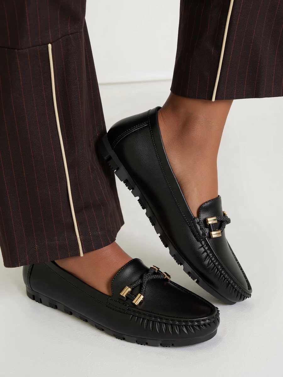 Damskie Mokasyny AMELIA BLACK - Subtelna Elegancja i Codzienny Komfort - obrazek 2