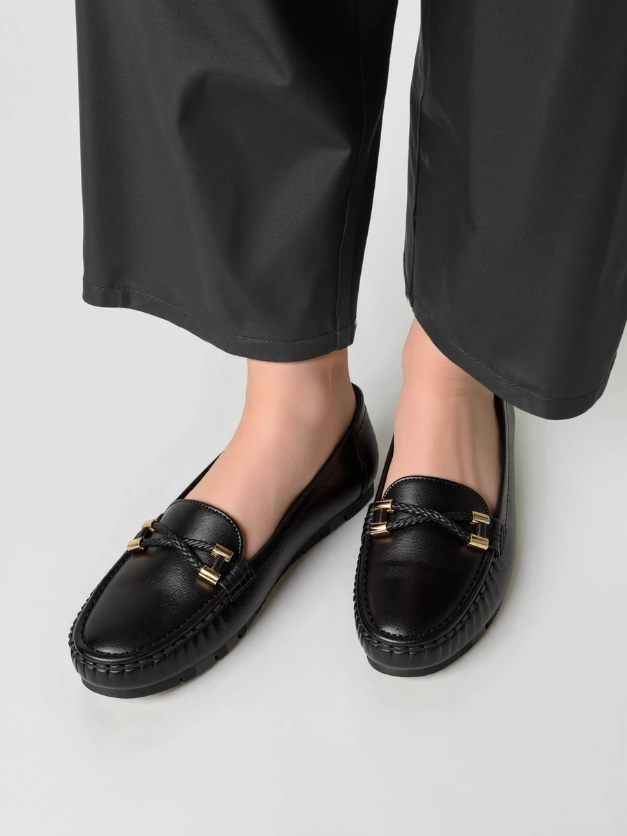 Damskie Mokasyny AMELIA BLACK - Subtelna Elegancja i Codzienny Komfort