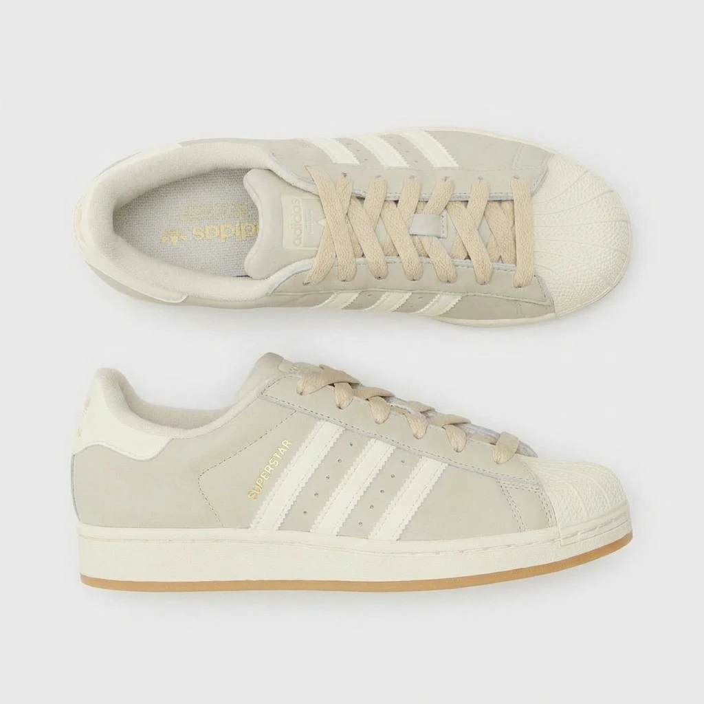 Adidas Superstar II IH4145 - buty beżowo-biało-złote - obrazek 6