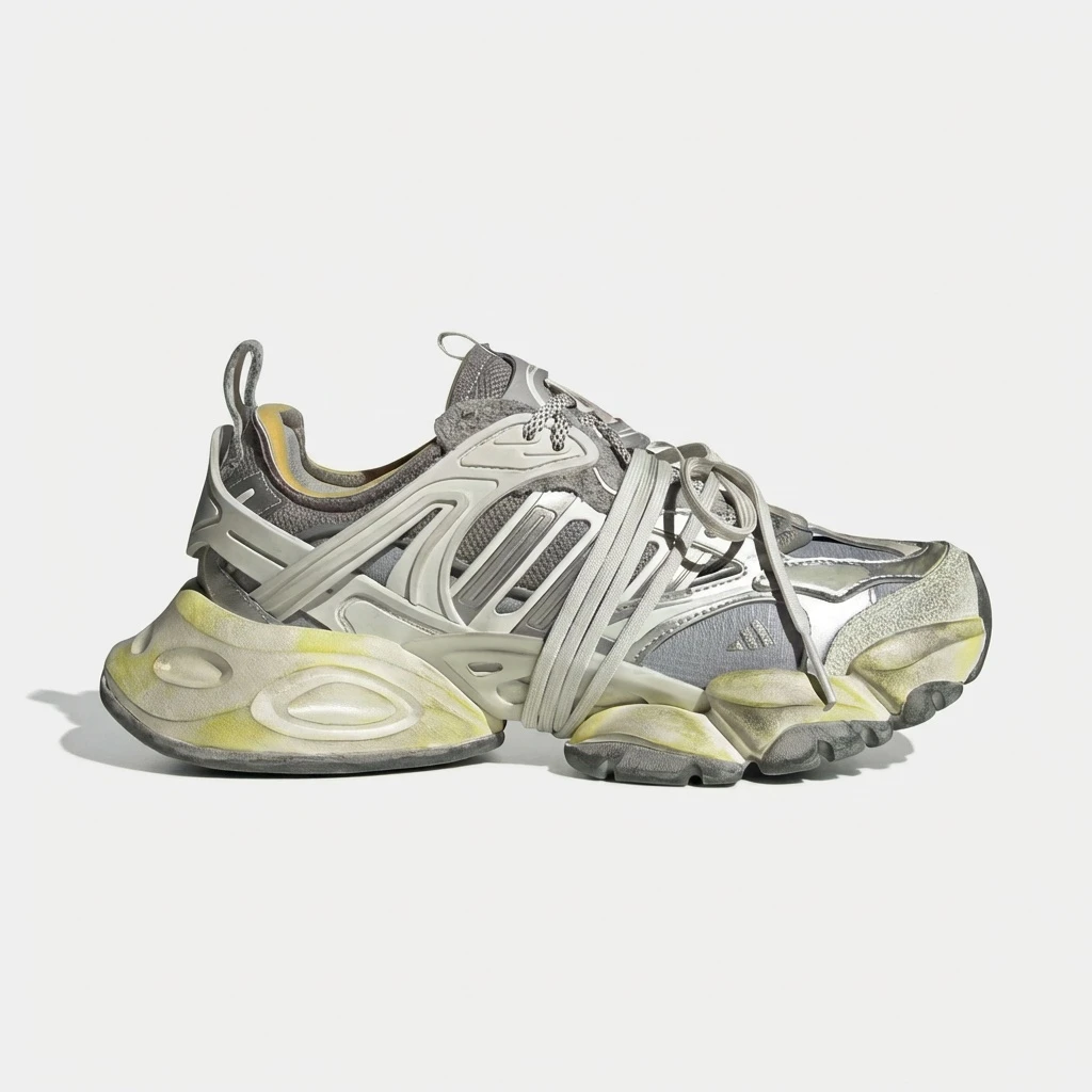 Adidas XLG Runner Deluxe JR9631 - buty szaro-srebrne