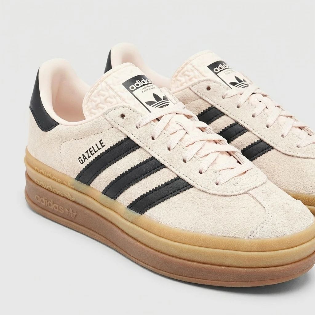 Adidas Gazelle Bold IE0429 - buty różowo-czarne - obrazek 9