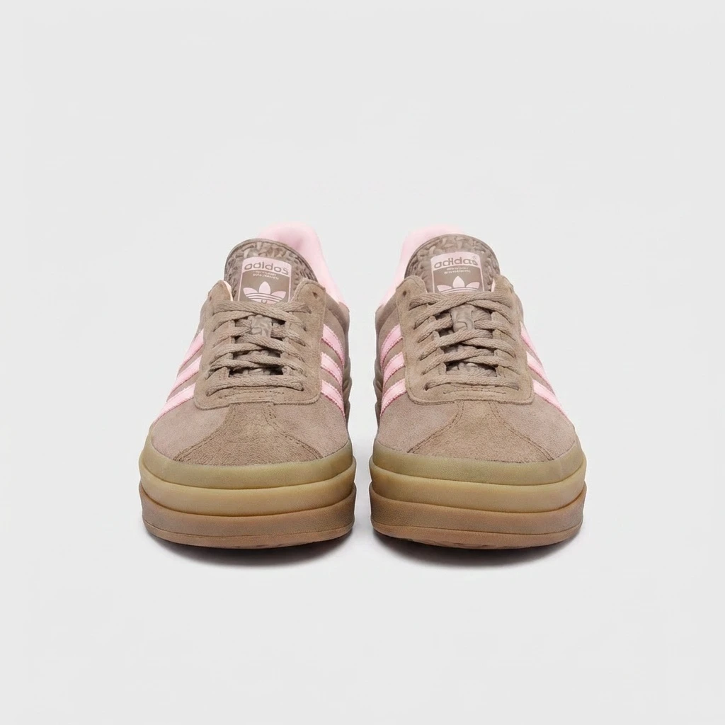 Adidas Gazelle Bold W JQ6436 - buty brązowo-różowe - obrazek 6