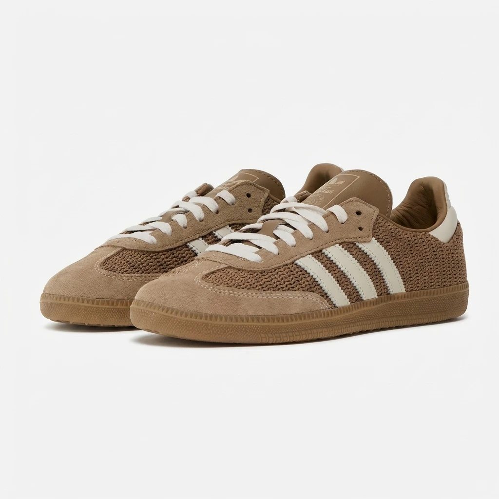 Adidas Samba OG Cardboard IG1379 - buty brązowo-beżowe - obrazek 8