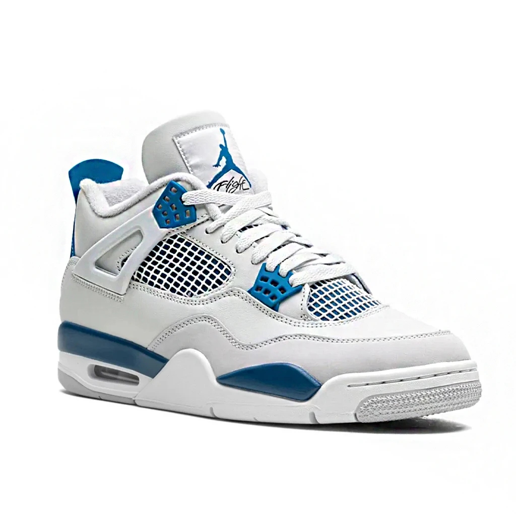 Nike Air Jordan 4 Retro Industrial Blue FV5029-141 - buty biało-niebiesko-szare - obrazek 3