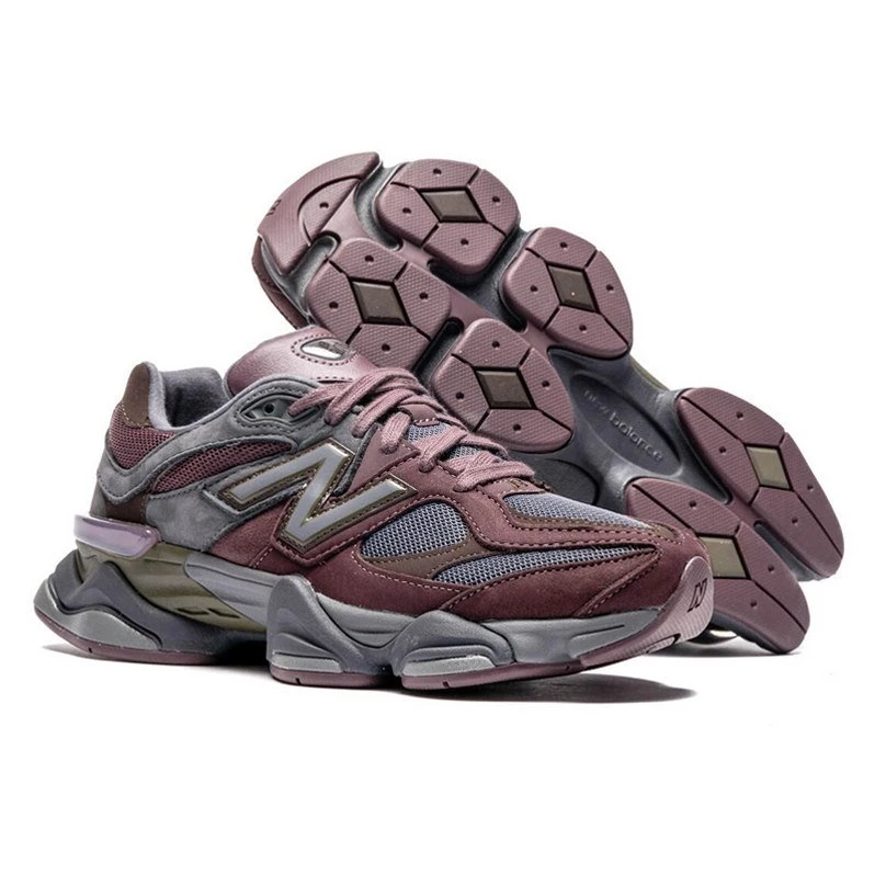 New Balance 9060 U9060BCG - buty bordowo-szare - obrazek 2